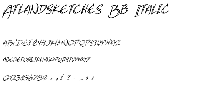 AtlandSketches BB Italic font