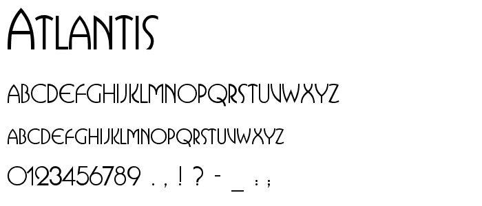 Atlantis font