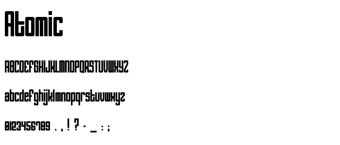 Atomic font