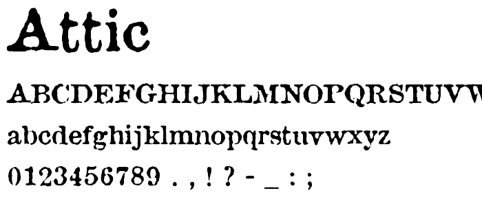 Attic font