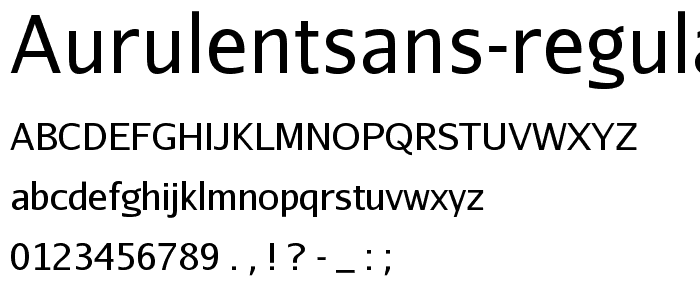 AurulentSans-Regular font