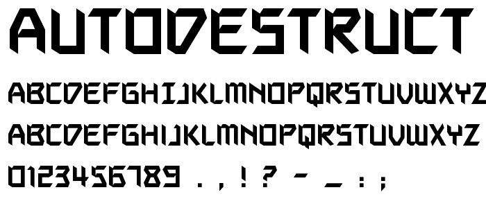 Autodestruct BB font