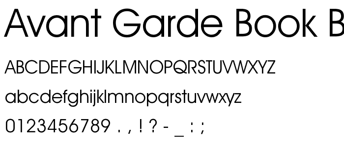 Avant Garde Book BT font