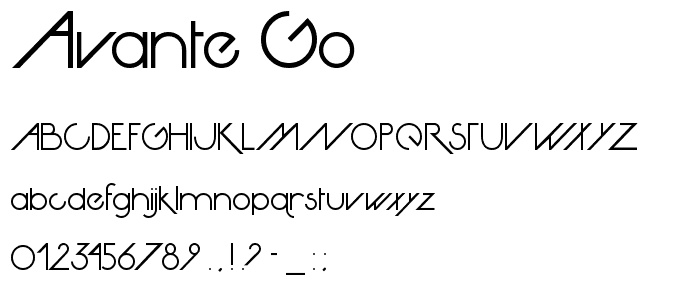 Avante Go font