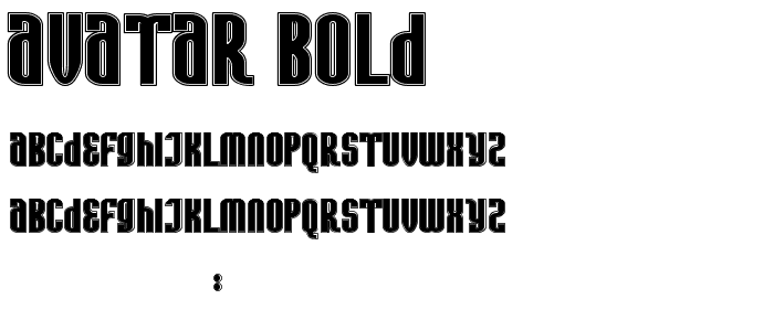 Avatar Bold font