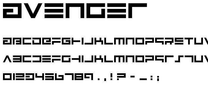 Avenger font