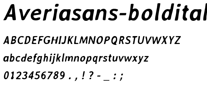 AveriaSans-BoldItalic font