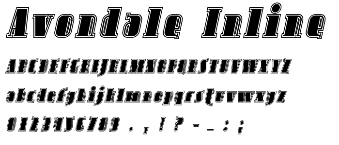 Avondale Inline Italic font