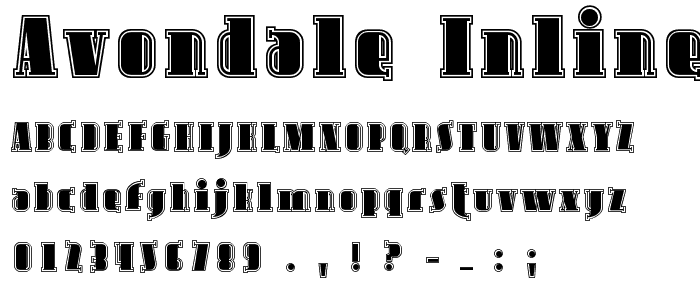 Avondale Inline font