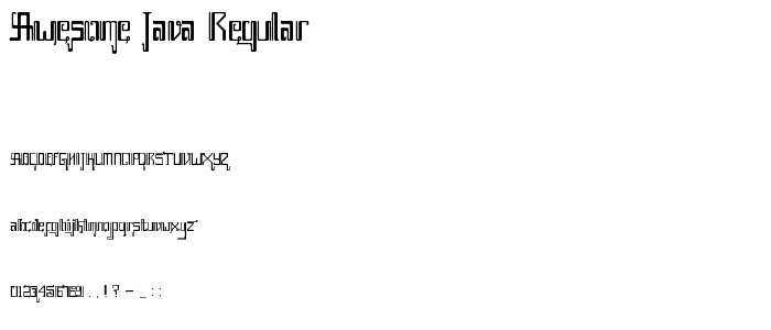 Awesome Java Regular font