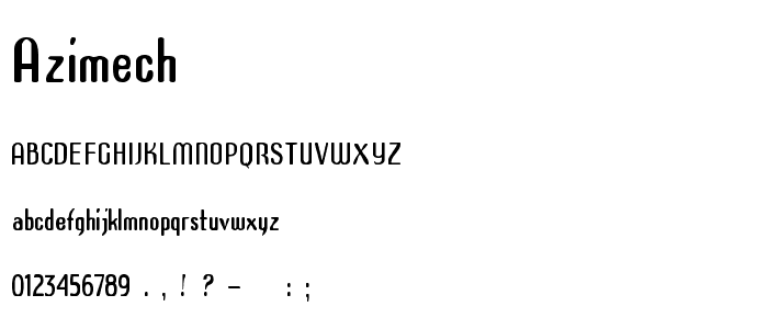 Azimech font