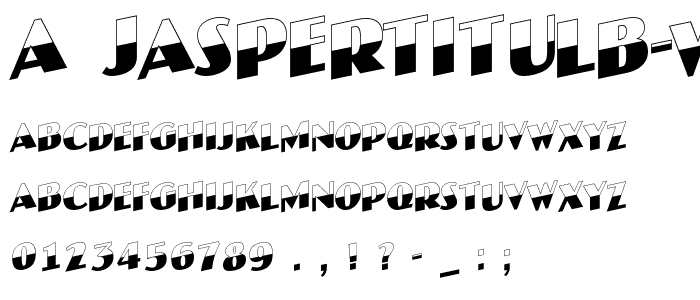 a_JasperTitulB WUp font