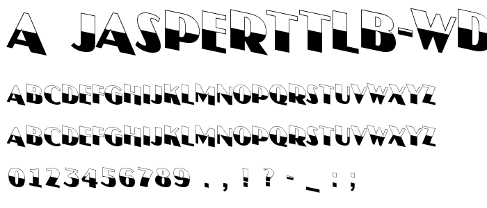 a_JasperTtlB WDn font