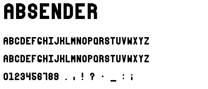 absender font