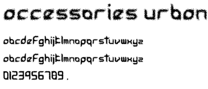 accessories urban font