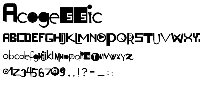 acogessic font