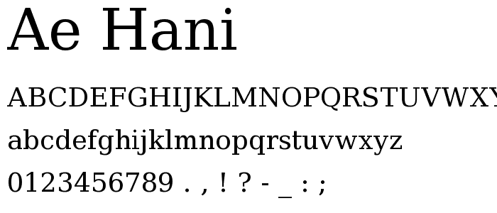 ae_Hani font