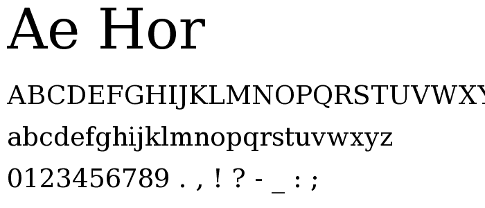 ae_Hor font