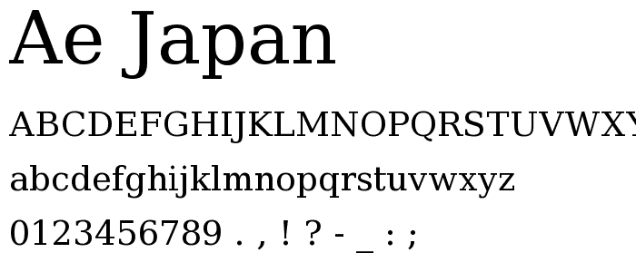 ae_Japan font