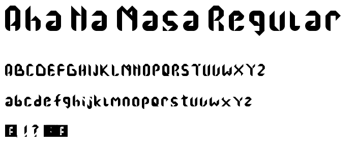 aha na masa Regular font