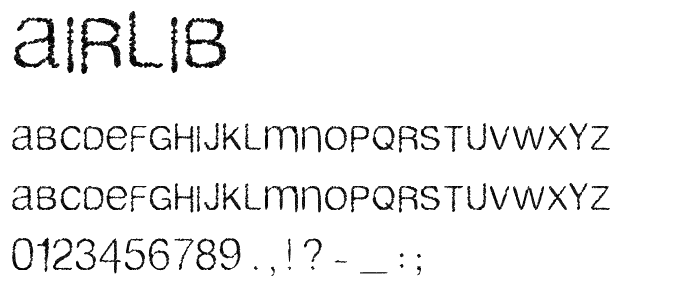 airlib font