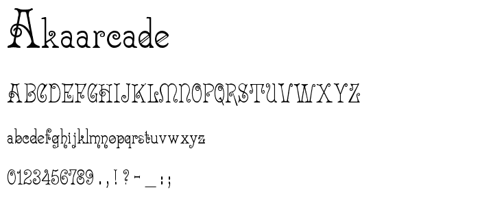 akaArcade font