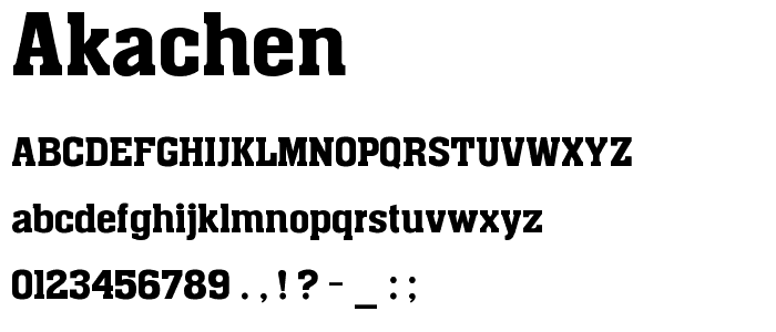 akaChen font