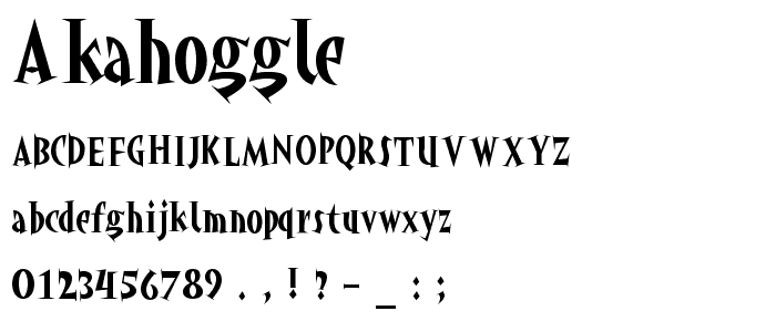 akaHoggle font