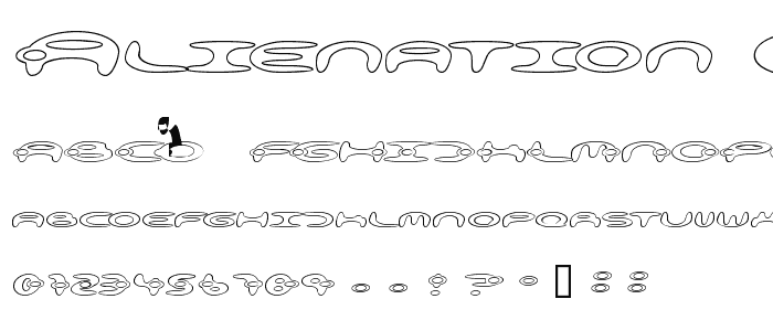 alienation Outline font