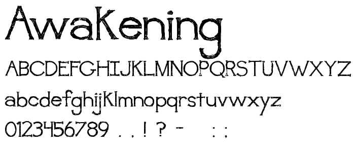 awakening font