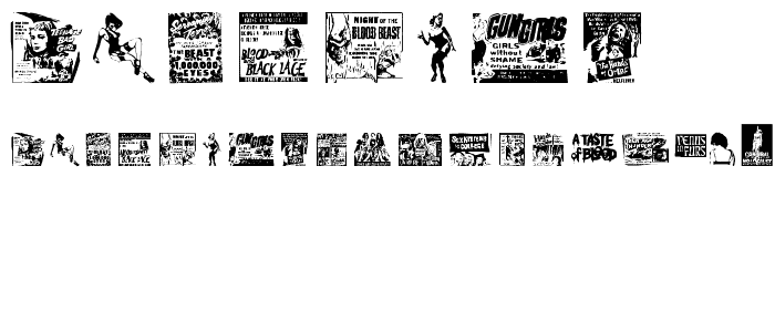 B Movie Dings font