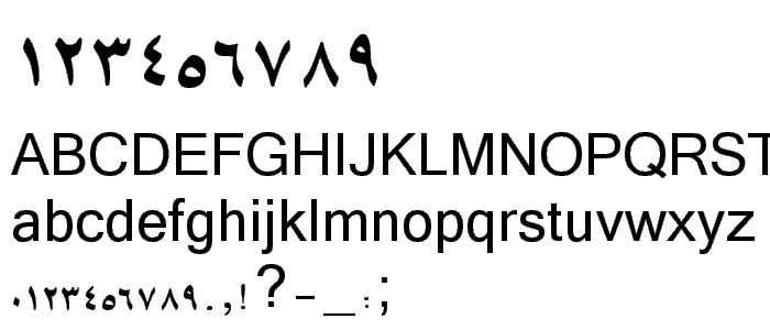 B Tehran font