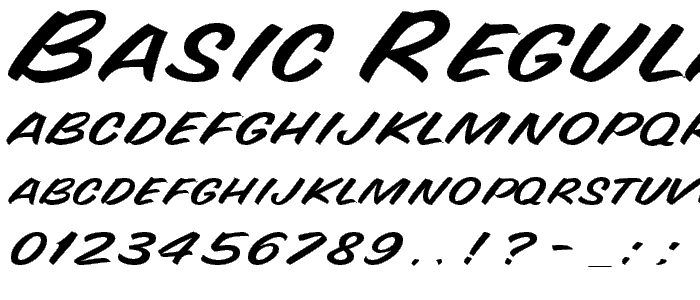 BASIC Regular font