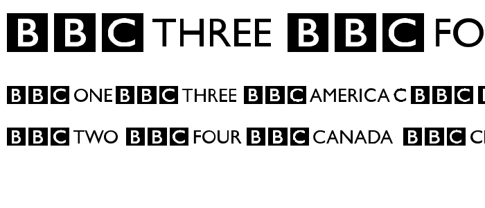 BBC Striped Channel Logos font