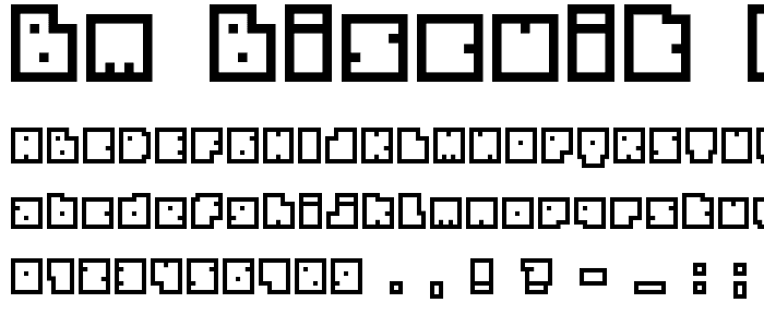 BM biscuit A9 font