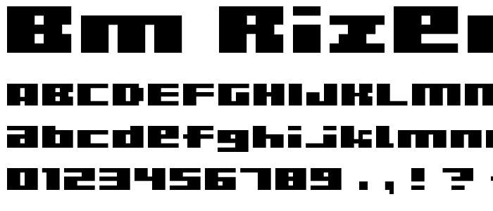 BM rizer A6 font