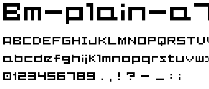 BM plain A7 font