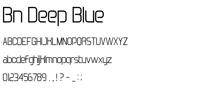 BN Deep Blue font