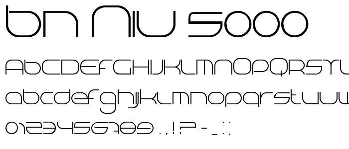 BN Niv 5000 font