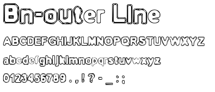 BN-Outer Line font