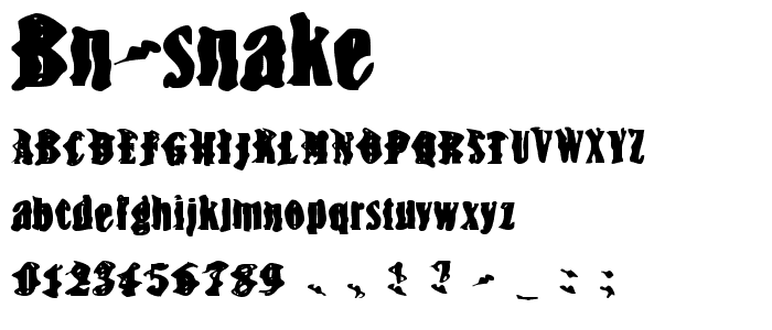 BN-Snake font