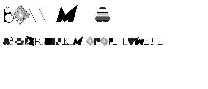 BOSS M  A font