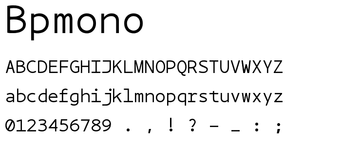 BPmono font