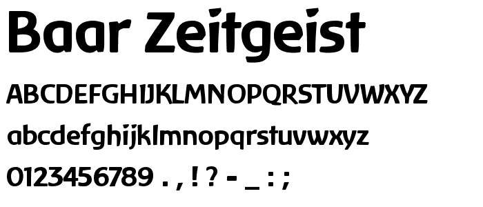 Baar Zeitgeist font