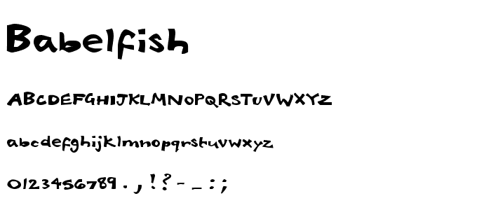 Babelfish font