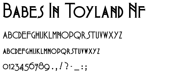 Babes In Toyland NF font