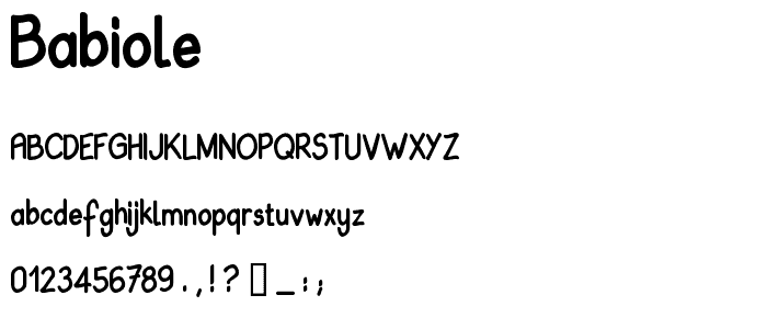 Babiole font