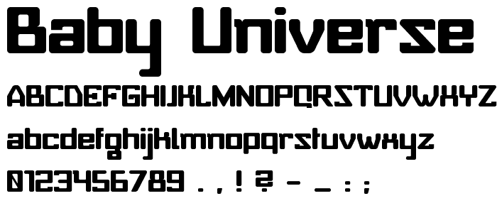 Baby Universe font