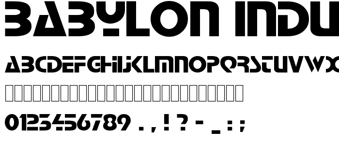 Babylon Industrial font