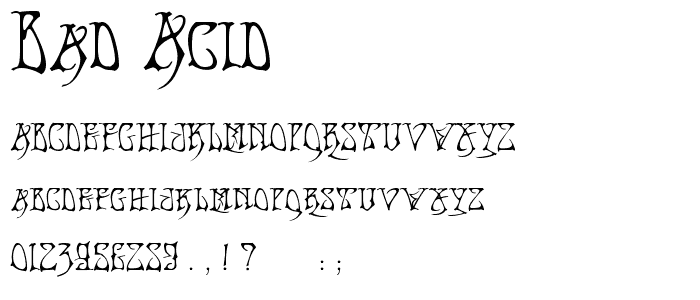 Bad Acid font